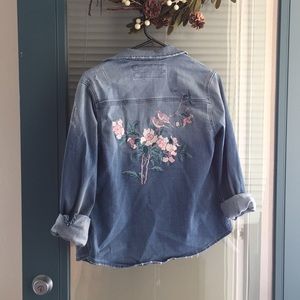 Embroidered jean jacket